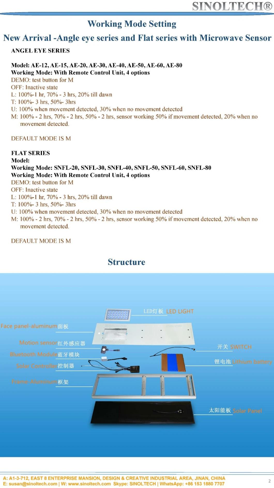 9W All in One Solar LED Street Lighting with Motion Sensor (SNSTY-209)