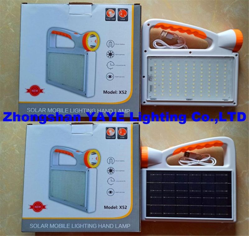 Yaye Hottest Sell Portable Mini Solar Power System Lights 25W 30W Solar Emergency Light with 4 LED Lamps /1000PCS Stock