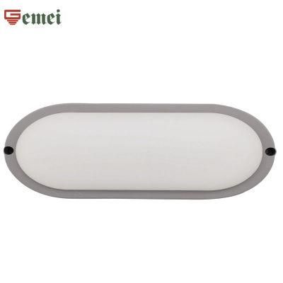 Classic B2 Series Energy Saving Waterproof LED Lamp 8W Oval Grey for Shower Room with Certificates of CE, EMC, LVD, RoHS 8W