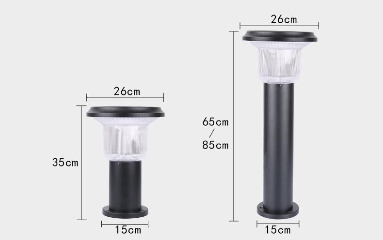 LiFePO4 Outdoor Waterproof Column Solar Light Backyard