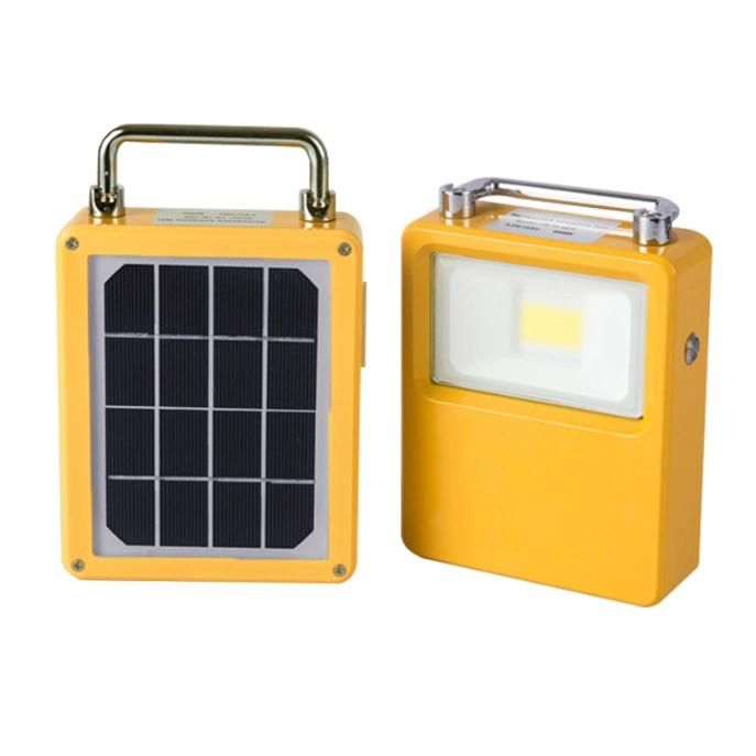 10W Intelligent Controller and Lithium Battery All in One, 4.2V 4ah LED Portable Recharageable Floodlight Energy Saving Outdoor Home Solar Power System Lights