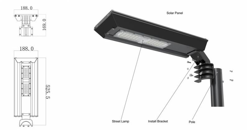 Garden Lighting Simple Solar Lawn Lighting All in One 12W LED Solar Wall Light