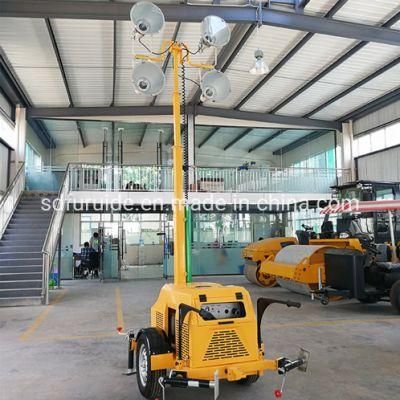 Trailer Mounted Mobile Diesel Lighting Towers Portable Tower Lights with Generator Fzmtc-1000b