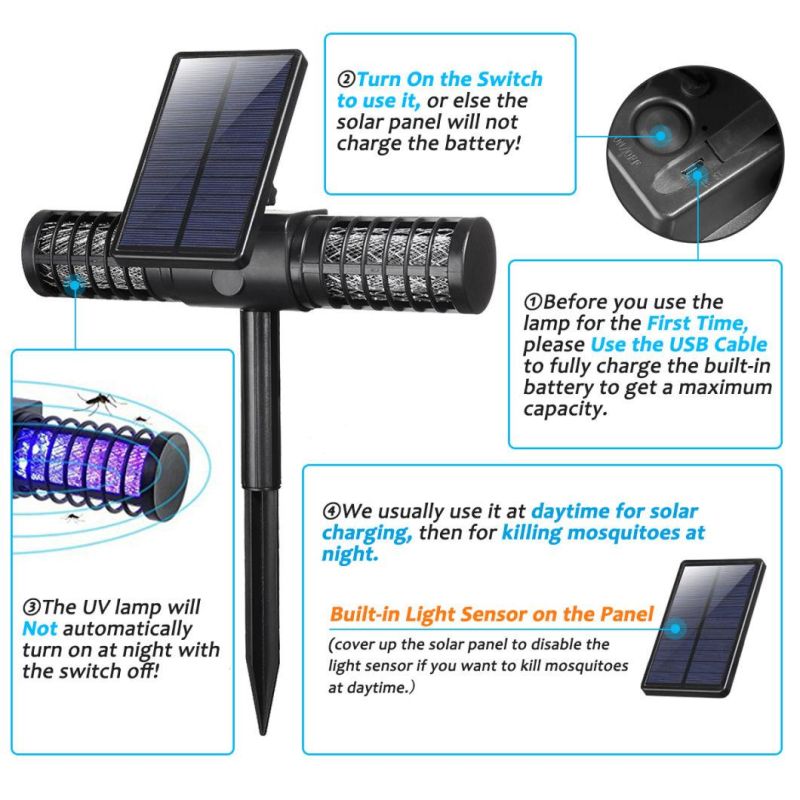 Solar Pest Repeller Light for Garden Outdoor Backyard Dock