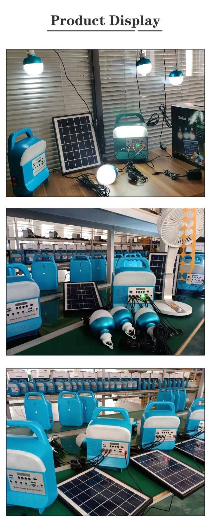 Potable Power Supply Solar Energy Systems Solar Panel Power Station with Radio as Lighting System Solar Lights