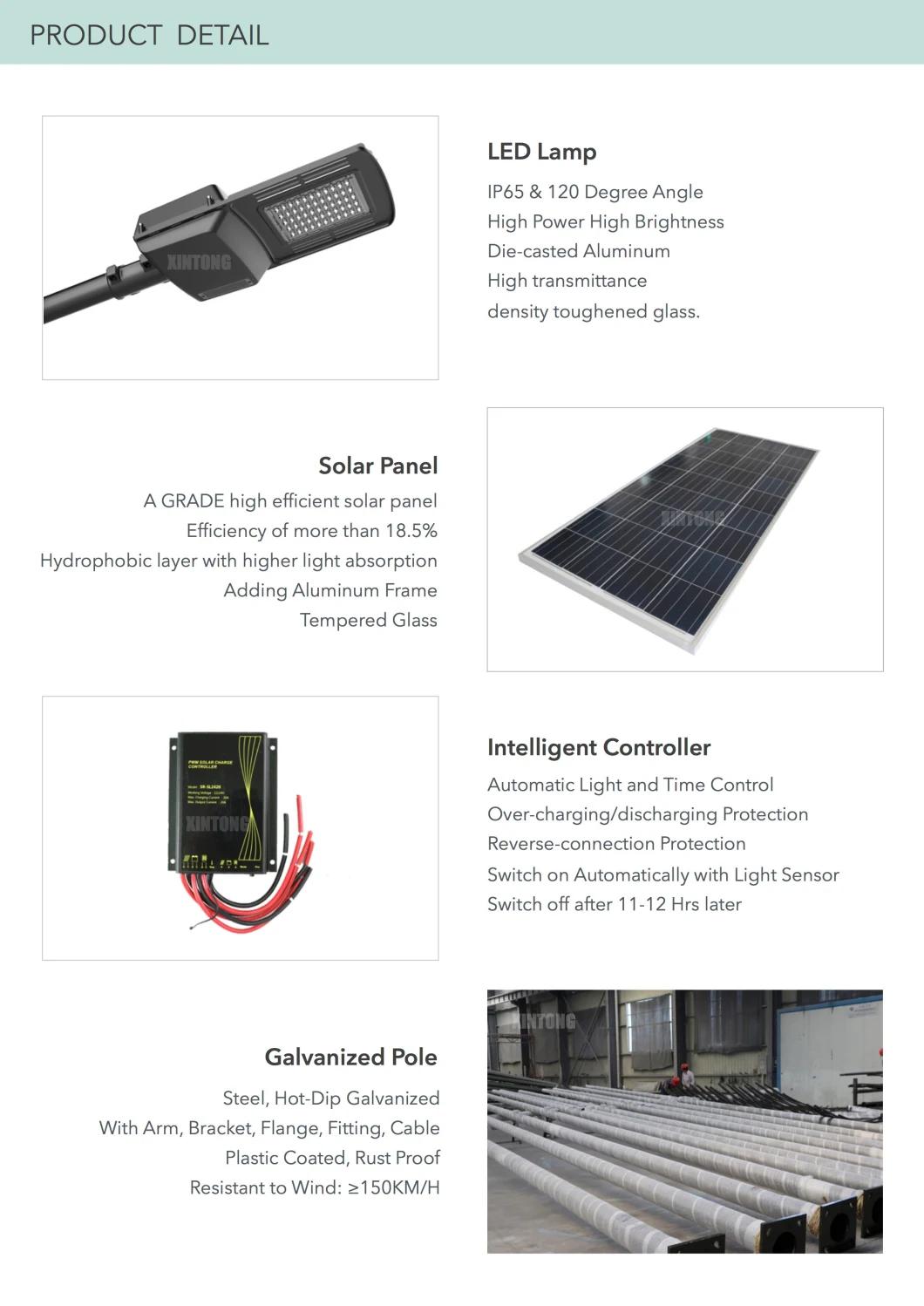 90W Outdoor Solar LED Street Lighting Buried Under Ground