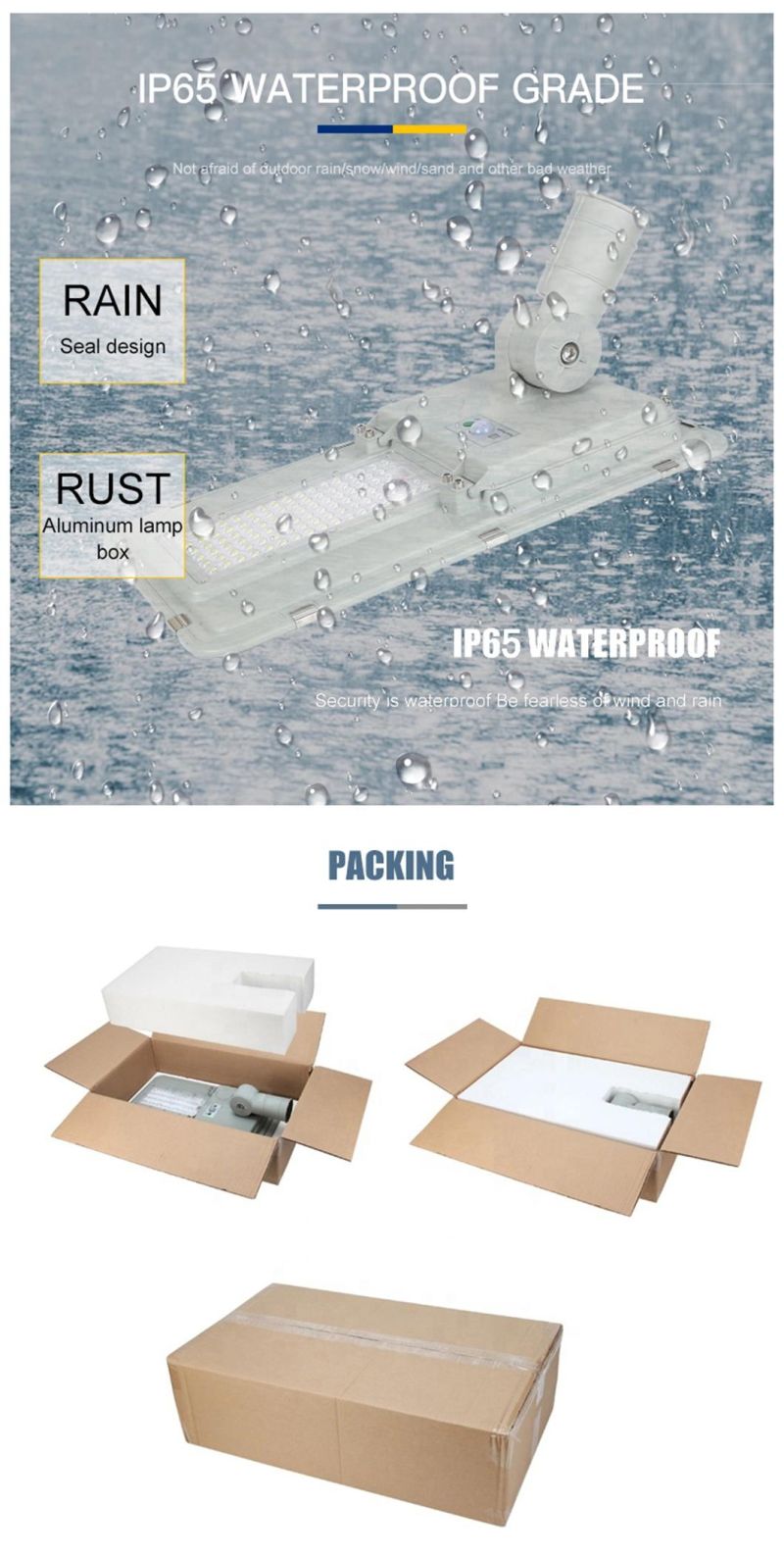 New Arrival Integrated SMD IP65 Waterproof 60W 100W 120W 180W 200W All in One Solar LED Street Light