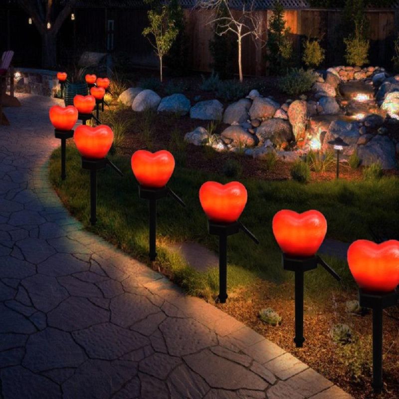 Outdoor Stakes Valentine′s Day Theme Solar Garden Lights LED Lawn Plug Lights Decorations Wyz18472