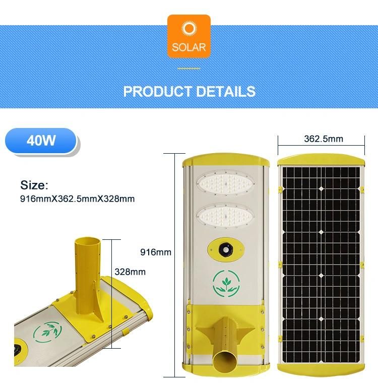 Private Module 40W All in One LED Solar Street Light