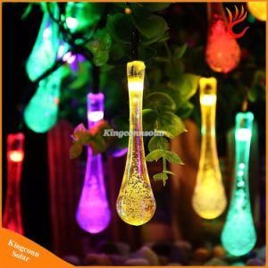 30 LED Solar Christmas Lights 8 Modes Waterproof Water Drop Solar Fairy String Lights for Outdoor Garden