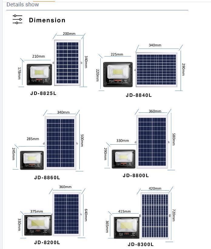 60W Solar Panel 80ah Battery IP 67 Wholesale Solar Power Garden LED Light Solar Flood LED Lights