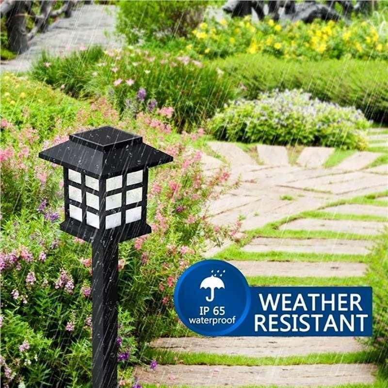Simva Solar Power Pathway Light Outdoor Garden Lamp Landscape Lawn Walkway Yard, IP65 Rechargeable Battery Include Auto Working for Outdoor Lawn