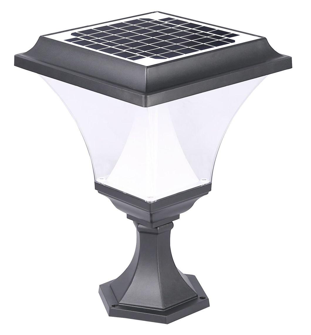 Good Quality Outdoor Pillar Light Aluminum PC Garden Lamp Post Classic Solar Garden Light