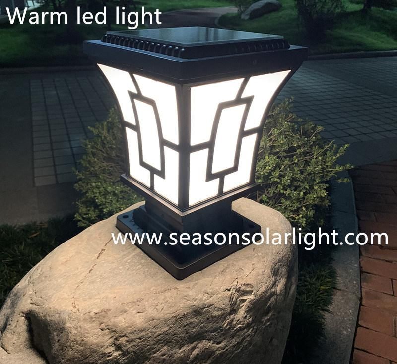 Bright Energy Saving LED Lighting Lamp Garden Gate Solar Light Outdoor Pillar Light with Smart Multi-Color LED Light