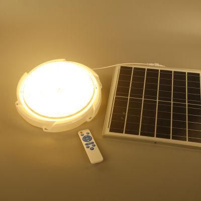 200W Garden Ceiling Lamp IP65 Waterproof LED Solar Recharging Ceiling Light with Remote Control