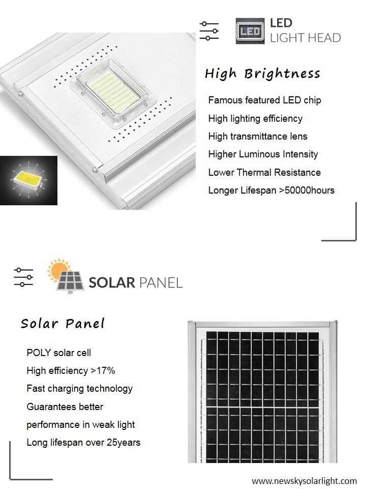 Factory Direct Wholesale Motion Sensor LiFePO4 Battery All in One Jd-A300 LED Solar Street Light