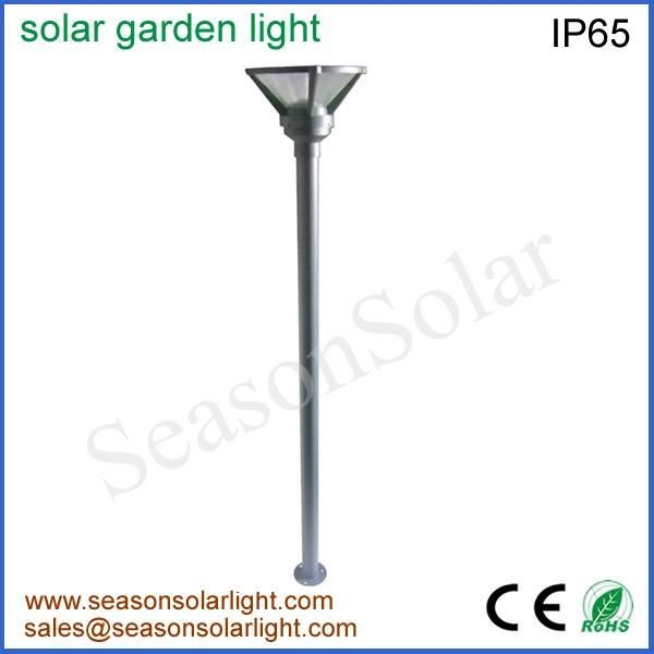 Factory Outdoor Solar Lighting Pole 9W Solar Panel Garden Path Post Lighting with Double LED Lighting