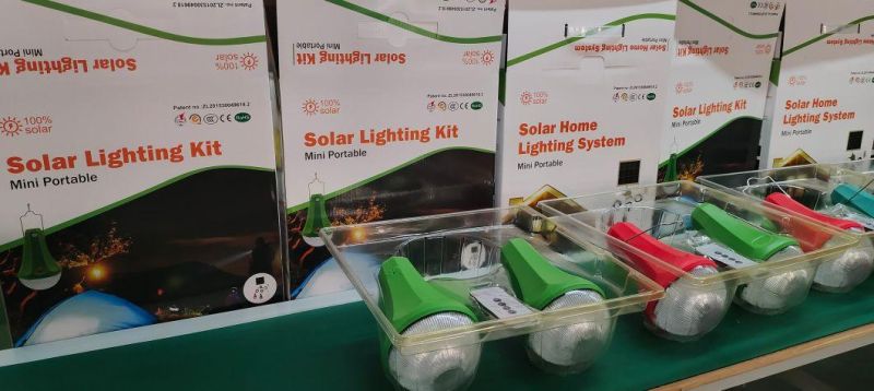 Patented Solar Lights 4 Colors LED Bulbs Portable Torch for African Solar Power Station