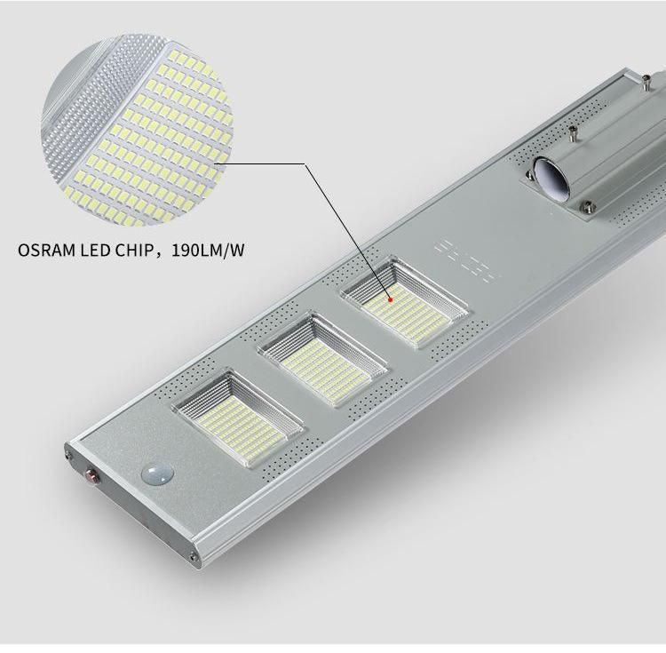 High Quality Project Aluminum Integrated Solar Street Light Body Sensor + Remote Control