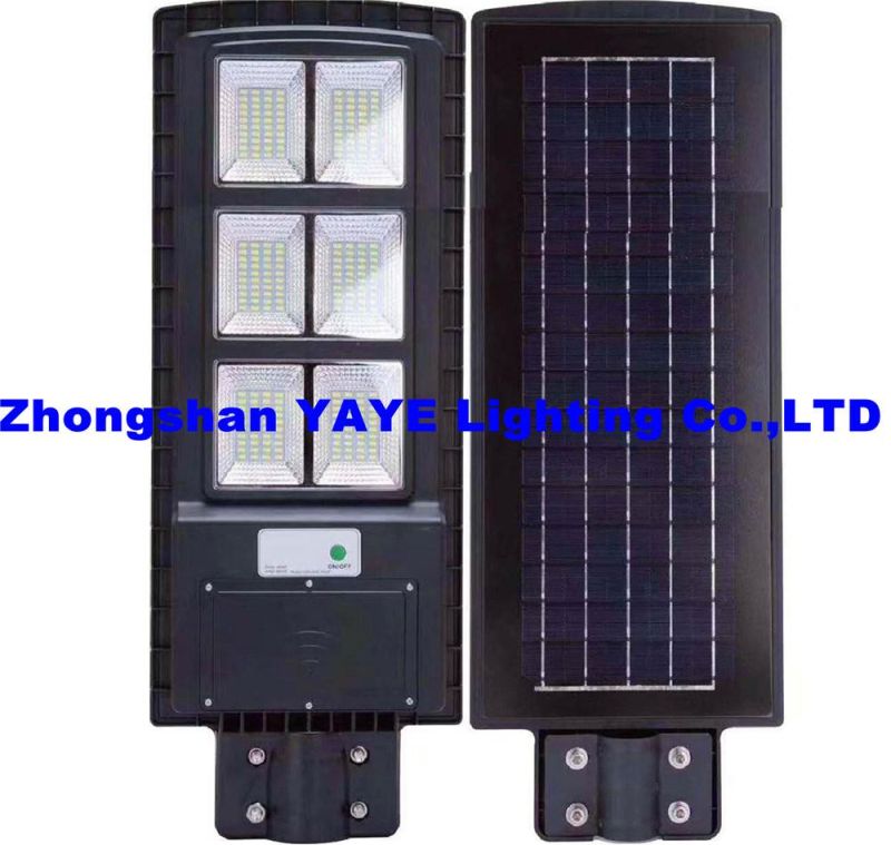 Yaye 18 Hot Sell Competive Price 60W LED Solar Street Light/ LED Solar Garden Light with USD18.5/PC IP66 Waterproof/Remote Controller/Radar Sensor/1000PCS Stock