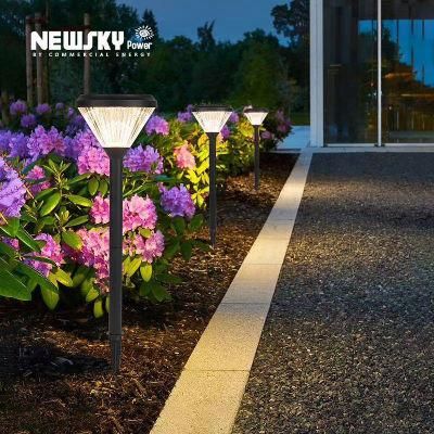 Outdoor Commercial Minimalistic Energy Saving LED Aluminum Garden Solar Lighting with The Spike