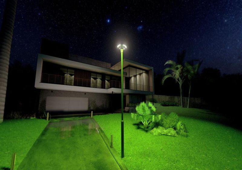 Best Outdoor High Power Pole Lamp Strong Endurance LED Solar Garden Lights Stakes