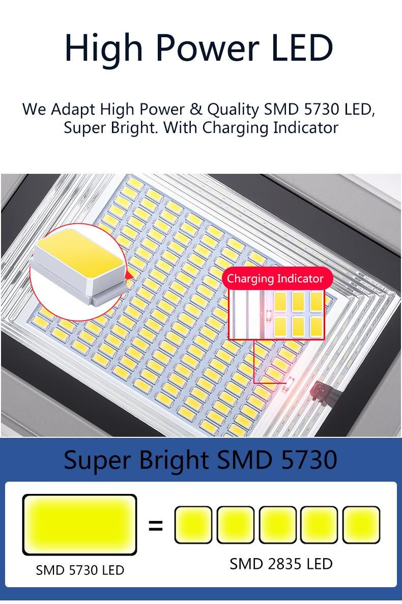 60W 100W 200W Solar Powered LED Flood Light with Motion Sensor