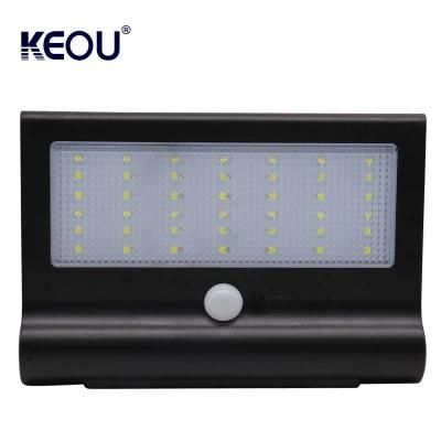 Outdoor Design Power Energy Battery Exterior Mounted SMD Intelligent Lamp IP65 LED Solar Wall Light with Motion Sensor