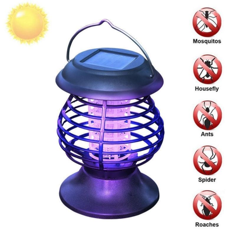 Waterproof Solar Mosquito Repellent Light Bug Zapper Hanging Mosquito Repellent Light Electronic Mosquito Zapper for Home Garden Wyz20509