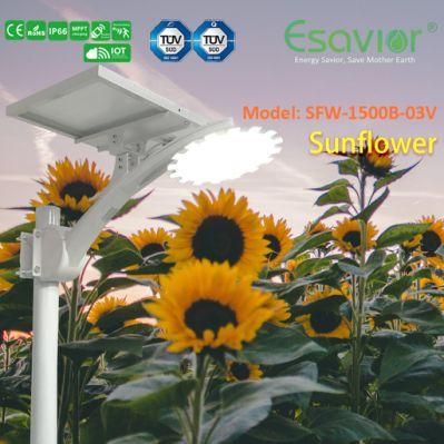 15W LED Solar Garden/Wall Park Light Outdoor with Smart Sensor IP66 Ce RoHS