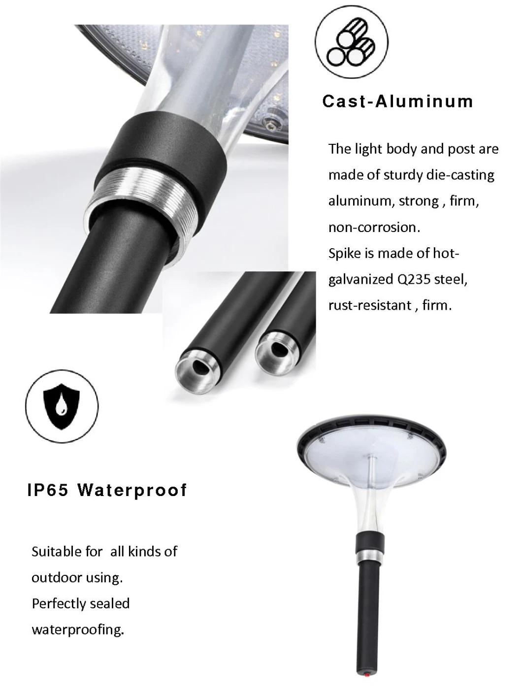 Solar Power Energy Smart Induction Modern Yard Street Lamp Outdoor IP65 All in One Integrated UFO LED Solar Garden Lights