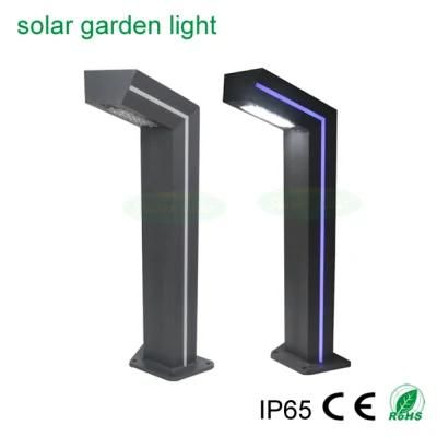 High Lumen Lighting Fixture Outdoor Lamp Pathway Lighting Solar Garden Lamp with LED Strip &amp; 6W Solar Panel