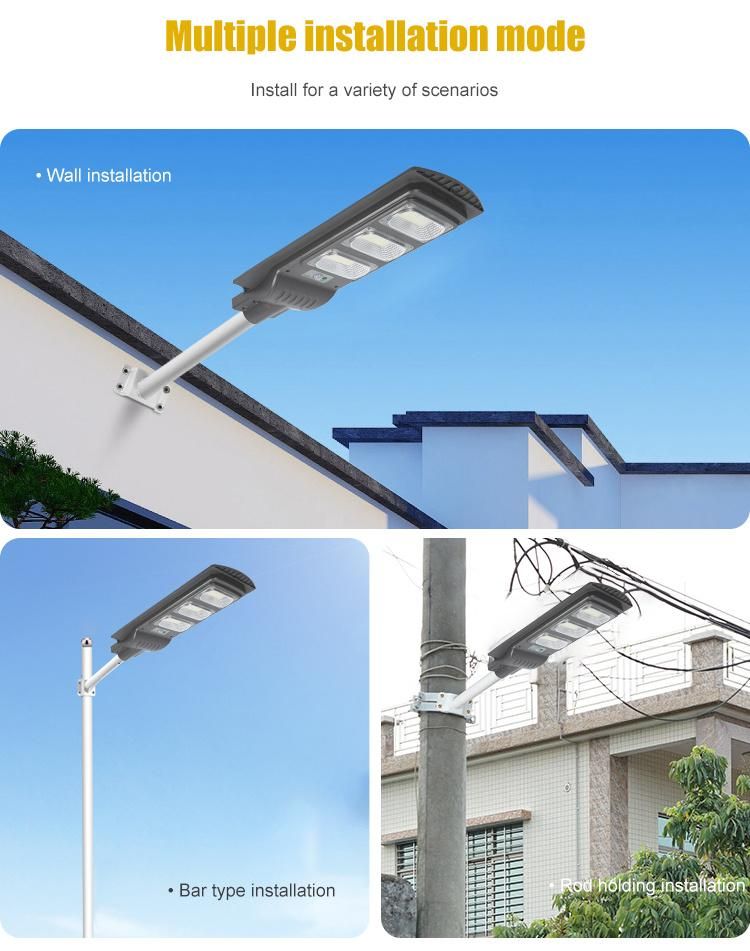 Street Outdoor Waterproof IP65 90W 120W Solar Integrated Street Light