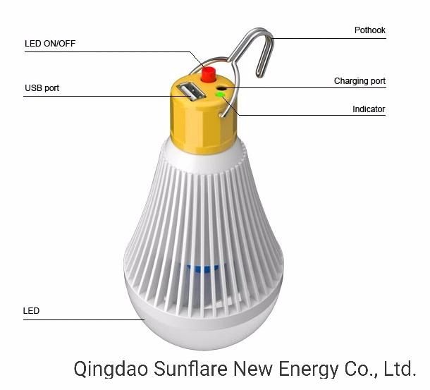 Emergency 2*2W Solar LED Bulbs/Light/Lantern/Lamp Charging Mobile Phone