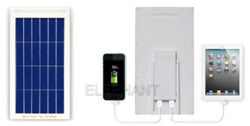 8W Solar Panel 3W LED Elephant Integrated Solar Lighting System