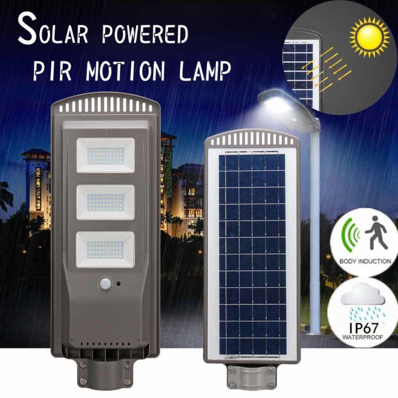 90W Solar LED Street with Radar+PIR Motion Sensor