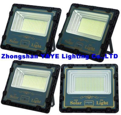 Yaye 2021 Hot Sell 400W/300W/200W/150W/100W/50W Outdoor Solar LED Flood Light Reflector with Remote Controller