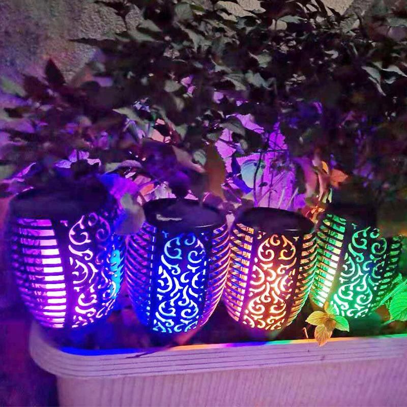 Old 96LEDs Solar Flame Lights That Can Be Custom-Made in Shenzhen Factory