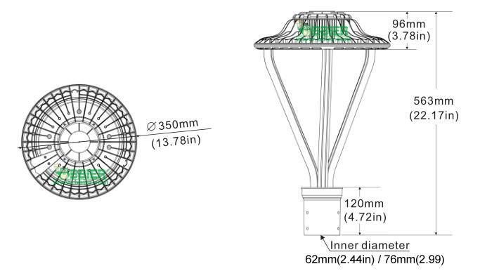 30W 50W 75W 100W Light Posts for Sale Lamp Post Fixture Lantern Post Light Outdoor LED Post Top Fixtures