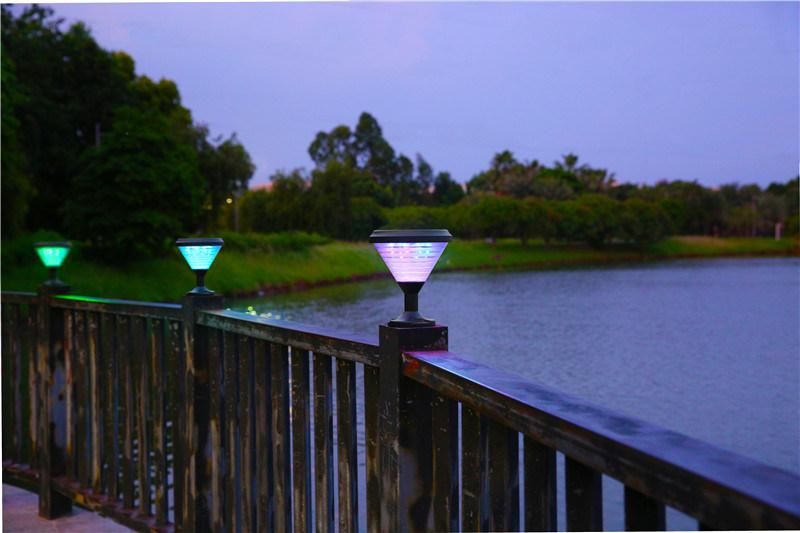 Garden LED Outdoor House Courtyard Pool Pillar Solar Post Lights