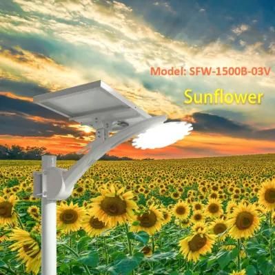 15W 1500lm LED Solar Garden/Wall Street Light Outdoor Solar Sunflower Light