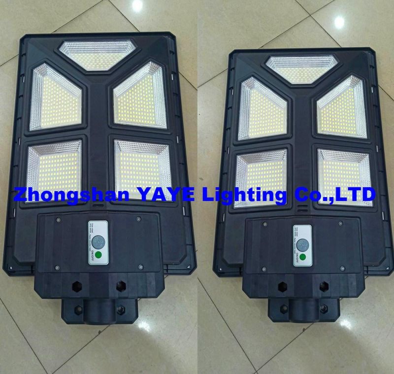 Yaye 2022 Hottest Sell 100W High Power Waterproof Outdoor IP66 with PIR Sensor 100W 200W 300W All in One Solar LED Garden Street Road Light 500PCS Stock