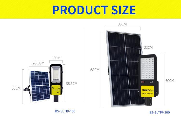 Bspro Commercial Integrated Outdoor Waterproof IP65 300W All in One Solar LED Street Light