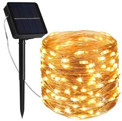 100LED Outdoor Garden Fence Patio Decorate Christmas Holiday LED Solar String Light with CE