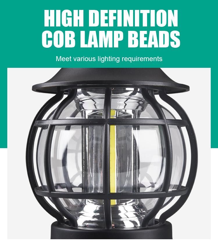 Newly Portable Outdoor Hanging Tent Light Retro Camping Lantern