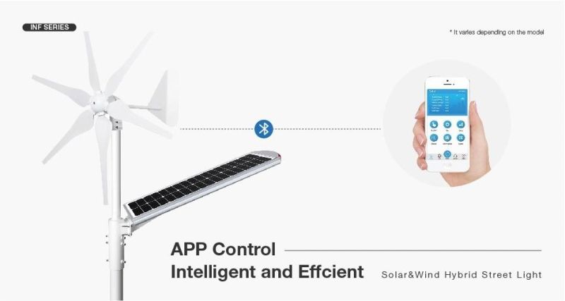 Inf-60W High Lumen 60W 70W APP Control Solar Street Lights