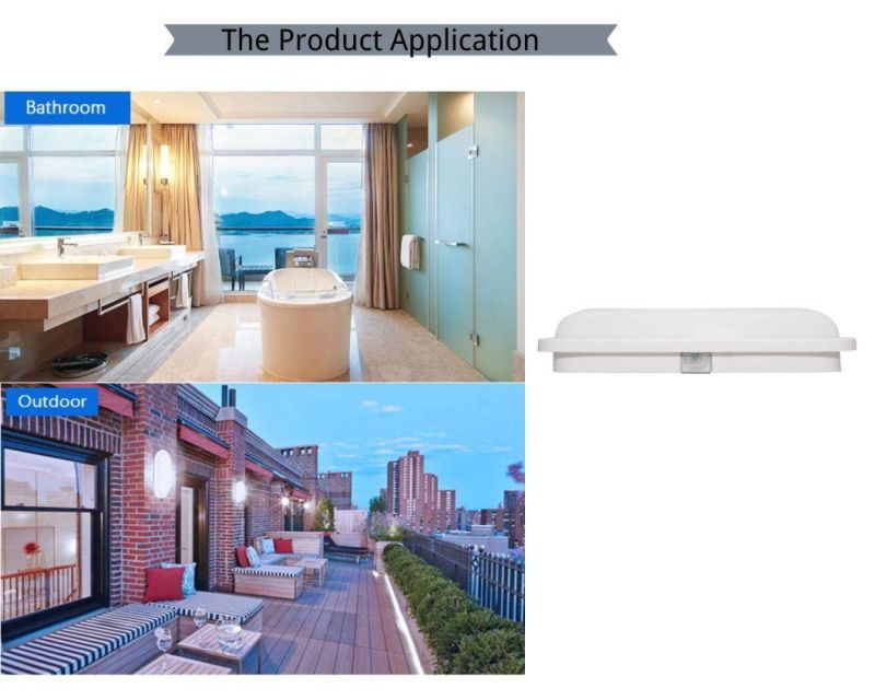 LED Rectangle Wall Lamp IP65 Moisture Proof Lamp for Balcony Bathroom Lighting 18W