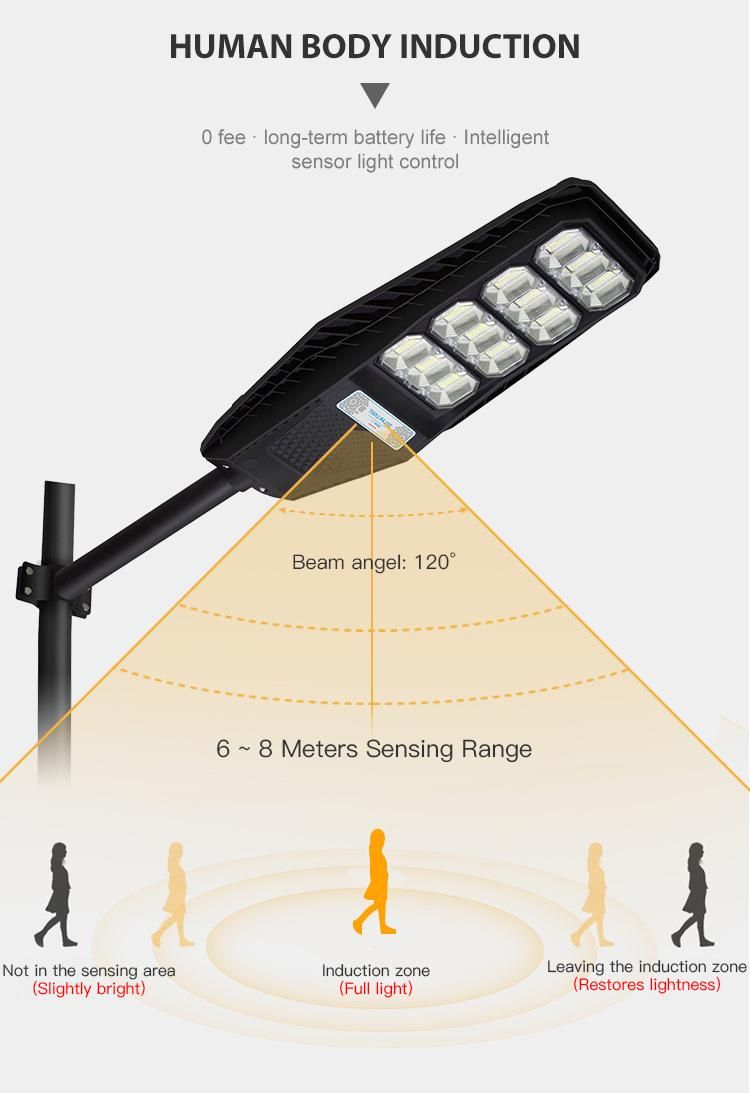 Ukisolar Low Price Integrated Solar Sensor Street Light 100W 200W 300W All in One Solar Street Light with Remote Control