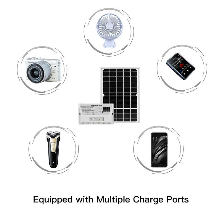 Portable Solar Energy Home Power Solar System for Home Lighting and Phone Charging 12W Solar Panel 4 LED Bulbs 2021