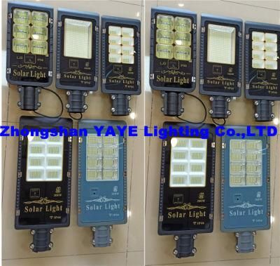 Yaye 18 Hot Sell High Quliaty 100W/200W/300W Outdoor Lighting Motion Sensor LED Lamp Solar Street Light with Solar Panel / Lithium Battery